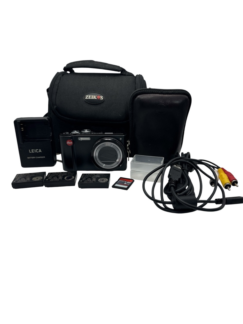 Leica V-Lux 20 Digital Camera W/ Case Charger 3X Batteries 8GB Card Bag Cords